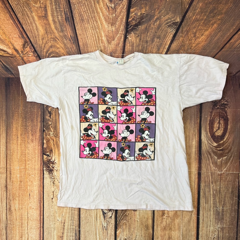 Disney Mickey Mouse Graphic Tee - Cream, Pink, Purple